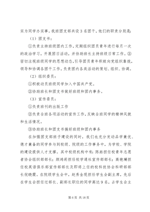 关于五四红旗团支部申报材料.docx