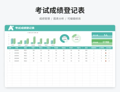 考试成绩登记表