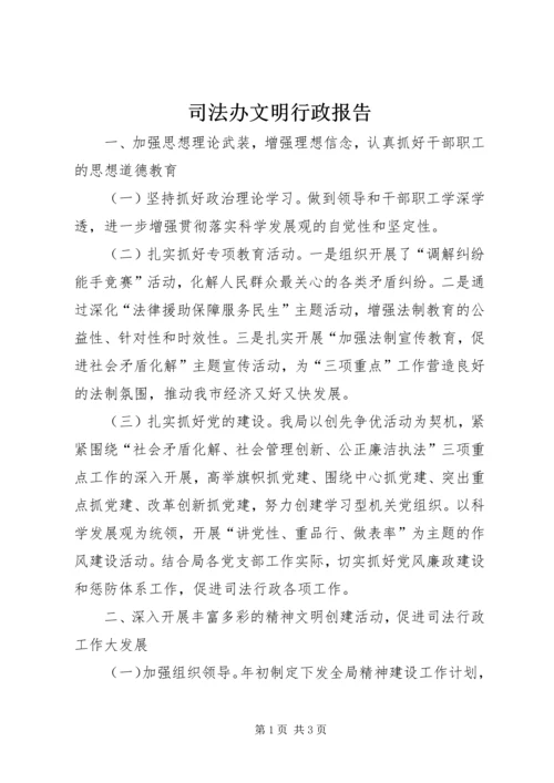 司法办文明行政报告.docx