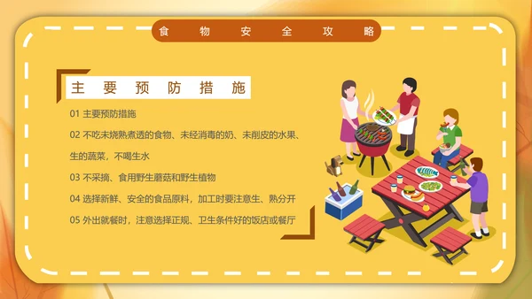 一期去秋游旅行攻略PPT模板