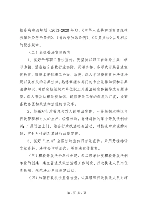 畜牧局普法依法治理工作计划3篇.docx