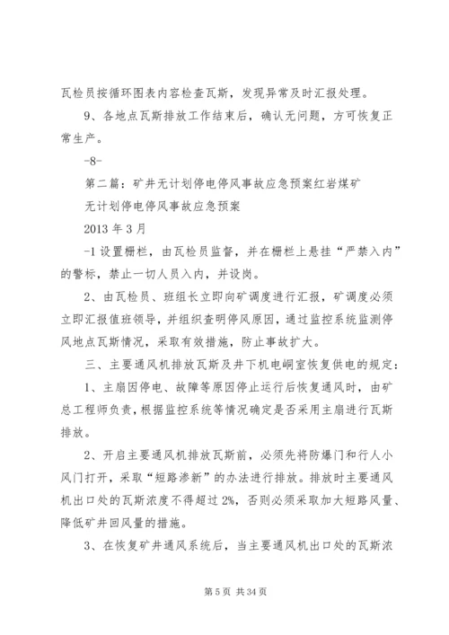 矿井无计划停电停风应急预案.docx