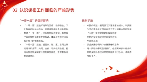 红色烫金大气剪影机关单位保密培训课件动态PPT