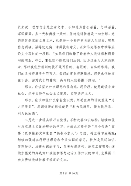 学习体会交流：我对个人党性现状的思考 (3).docx