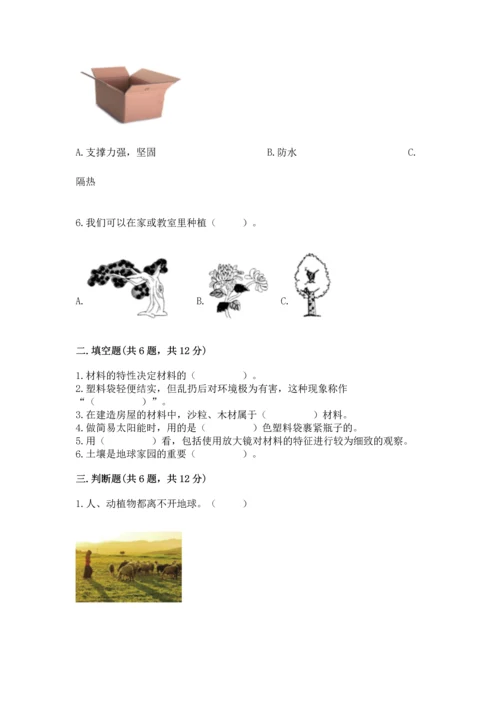 教科版科学二年级上册《期末测试卷》可打印.docx