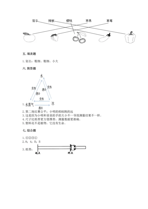 教科版小学一年级上册科学期末测试卷（培优）.docx