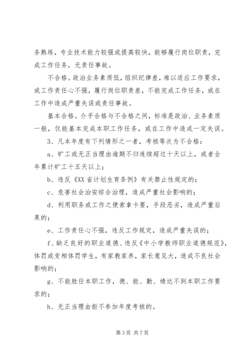 雨花中学年度教职工年度考核工作方案.docx