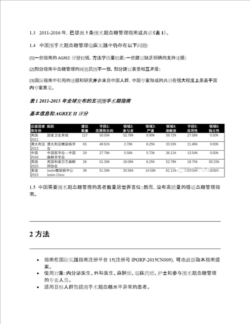 指南共识l2020中国围手术期血糖管理临床指南精要