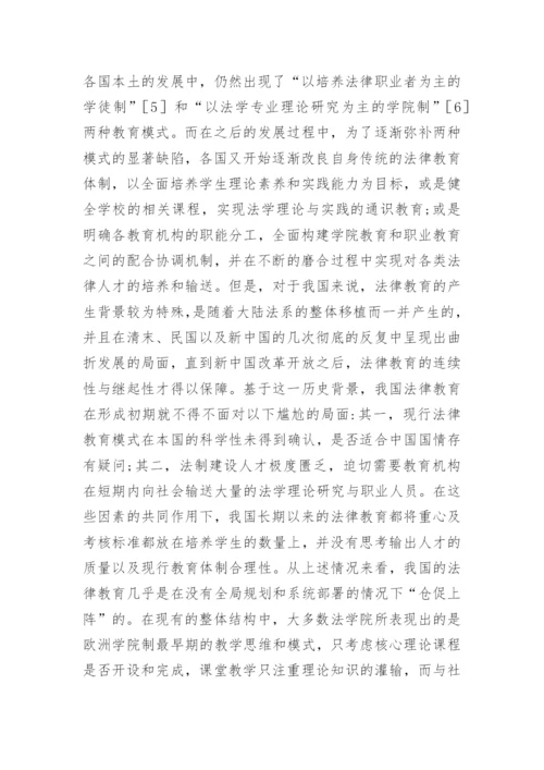 我国诊所式法律教育运行研究论文.docx