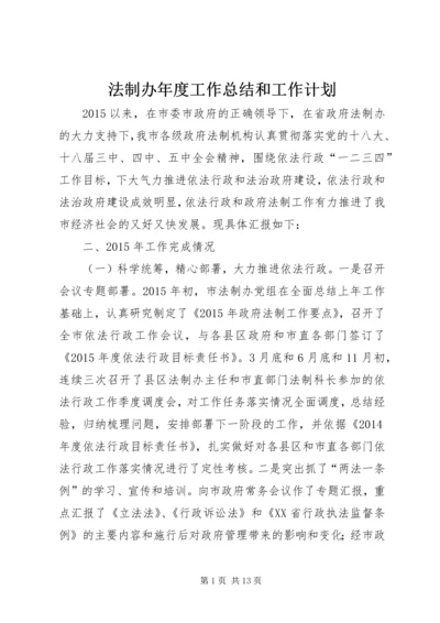 法制办年度工作总结和工作计划.docx