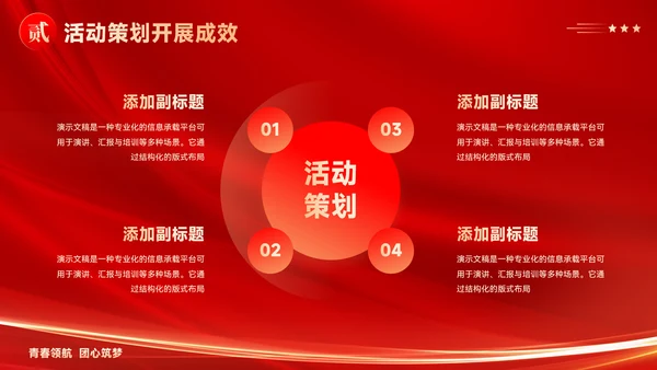 红色党政风团支书个人述职报告ppt模板
