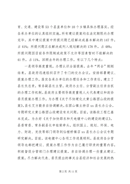 副县长在县政府系统建议提案交办和表彰会上的讲话.docx