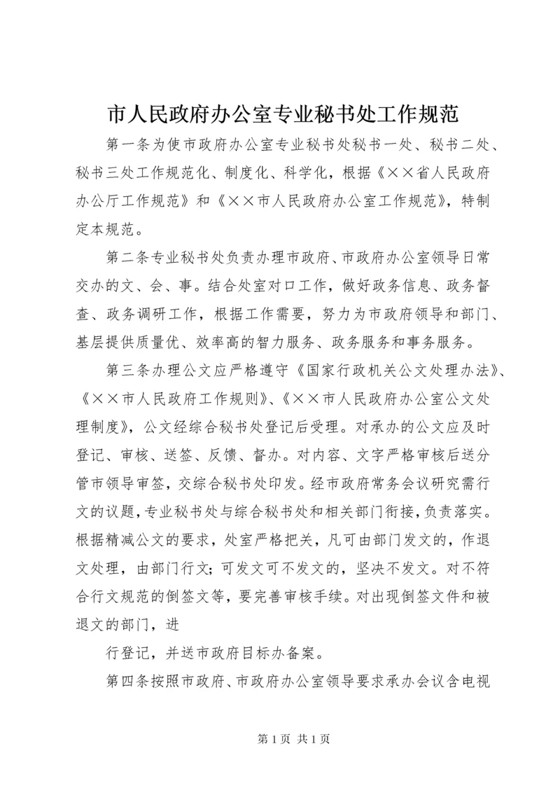 市人民政府办公室专业秘书处工作规范.docx