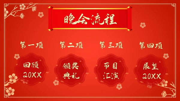新年新气象公司企业年会颁奖典礼通用PPT模板