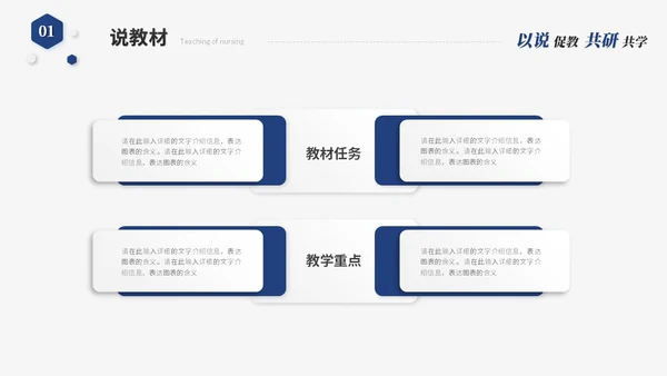 蓝色简约微粒体教师说课教学课件教育教学设计ppt模板