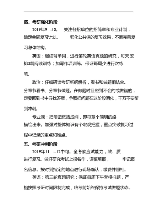 考研计划和时间安排表(考研必备).docx