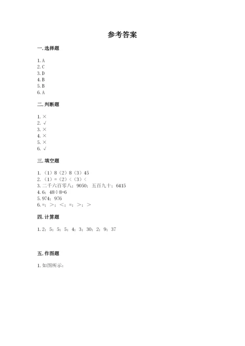 小学二年级下册数学 期末测试卷（含答案）word版.docx