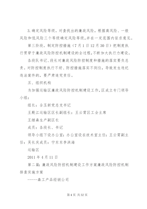 廉政风险预控机制建设方案.docx