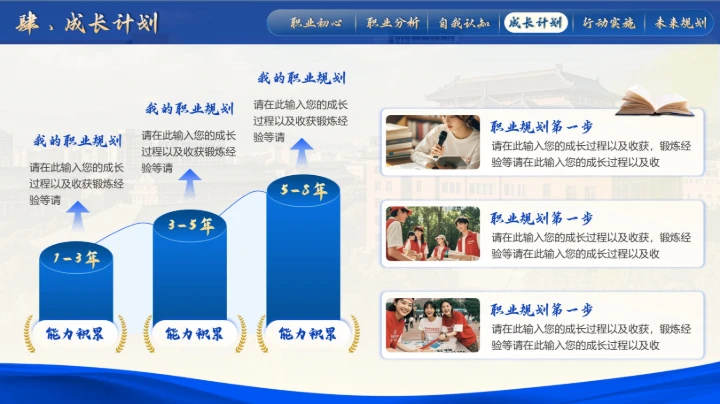 大学生职规赛蓝色就业赛道PPT