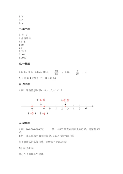 冀教版六年级下册期末真题卷附答案（完整版）.docx
