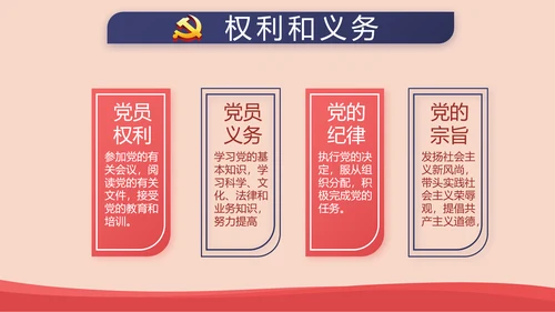 红色简约党建青年党员干部思想党课动态PPT