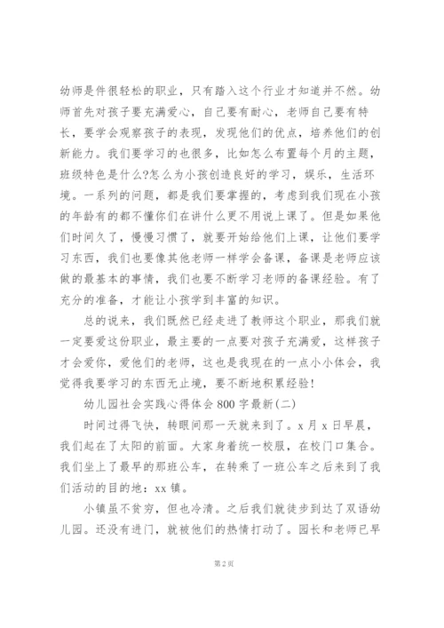 幼儿园社会实践心得体会800字.docx