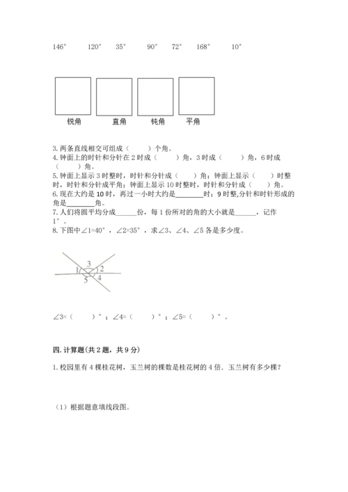 北京版四年级上册数学第四单元 线与角 测试卷精品【夺冠系列】.docx