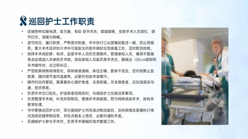 蓝色简约商务手术安全核查制度培训PPT模板护理安全管理