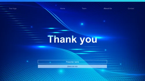 蓝色科技风电子科技行业分析报告PPT主题