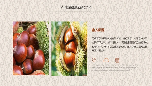 营养美食美味板栗种植宣传动态PPT模板