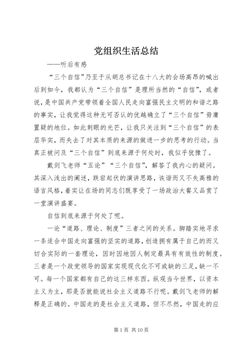 党组织生活总结.docx