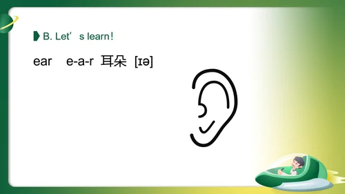 绿色渐变人教版一年级英语上教学PPT模板