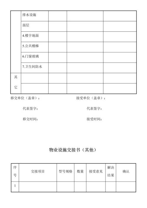 新老物业移交表格全套.docx