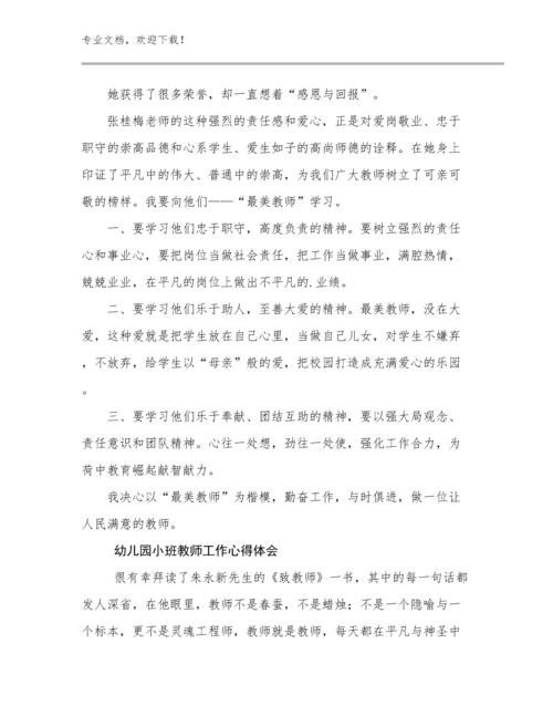 幼儿园小班教师工作心得体会优选范文24篇.docx