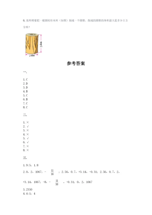 小学六年级升初中模拟试卷（全优）.docx