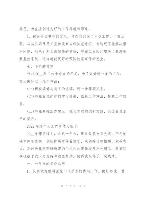 2022年度个人工作总结万能.docx