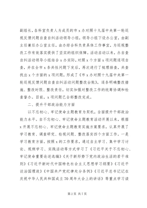 班子关于党的政治建设情况的自查报告.docx