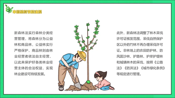 中国植树节主题班会通用PPT模板