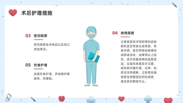 彩色水彩插画锁骨骨折护理查房企业培训PPT课件