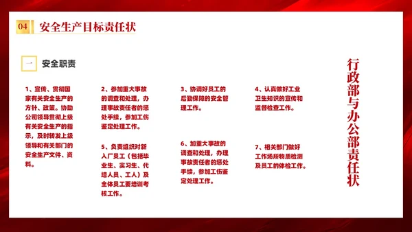 红色质感烫金简约风企业安全生产目标责任状培训内容PPT