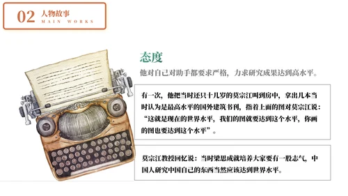 认识教学梁思成了解名人介绍PPT模板
