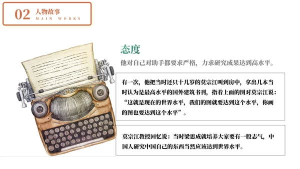 认识教学梁思成了解名人介绍PPT模板