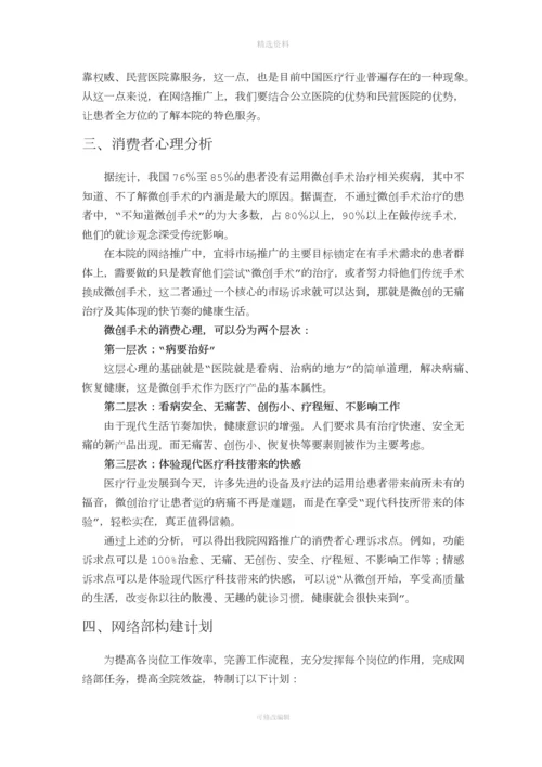 文明微创网络推广方案.docx