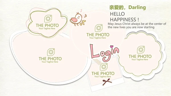 手绘小清新旅行电子相册PPT动态模板