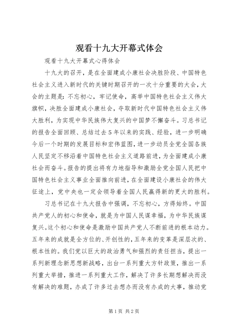 观看十九大开幕式体会 (2).docx