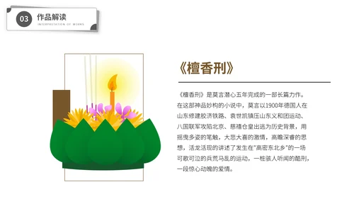 莫言名著小说作家名人介绍通用PPT模板