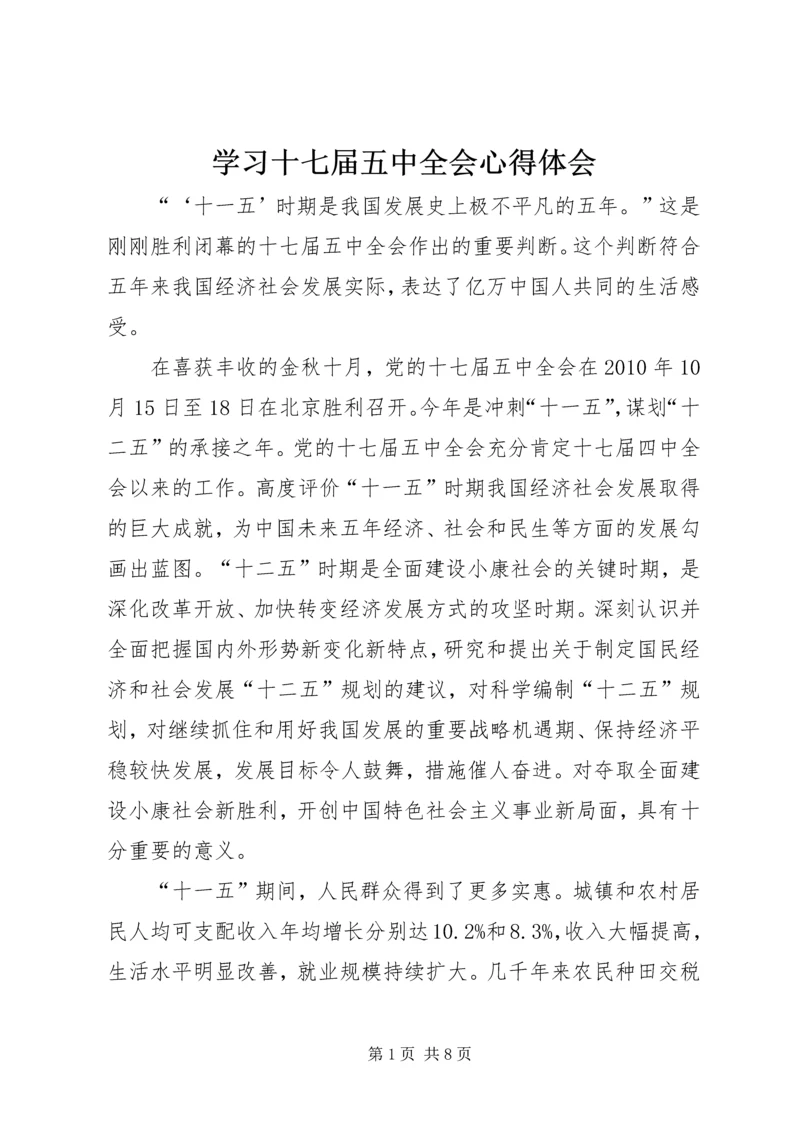 学习十七届五中全会心得体会 (19).docx