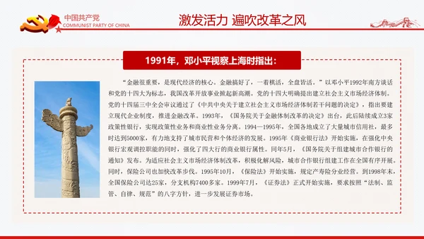 党的领导下的金融发展历程通用PPT党课课件
