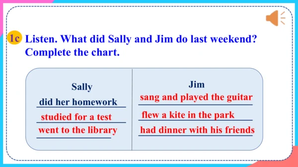 Unit 12 Section B（1a-1e）课件+内嵌音频（新目标七年级下册Unit 12 Wh