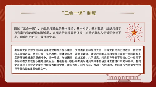 2024党支部标准化规范化“三会一课”制度党课ppt